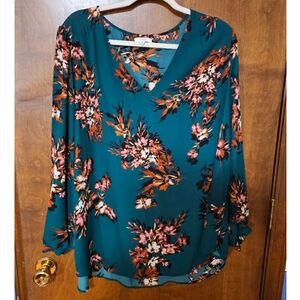 2X Maurices Green Blouse
